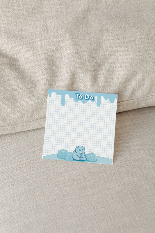 Polar bear in Snow magnetic notepad