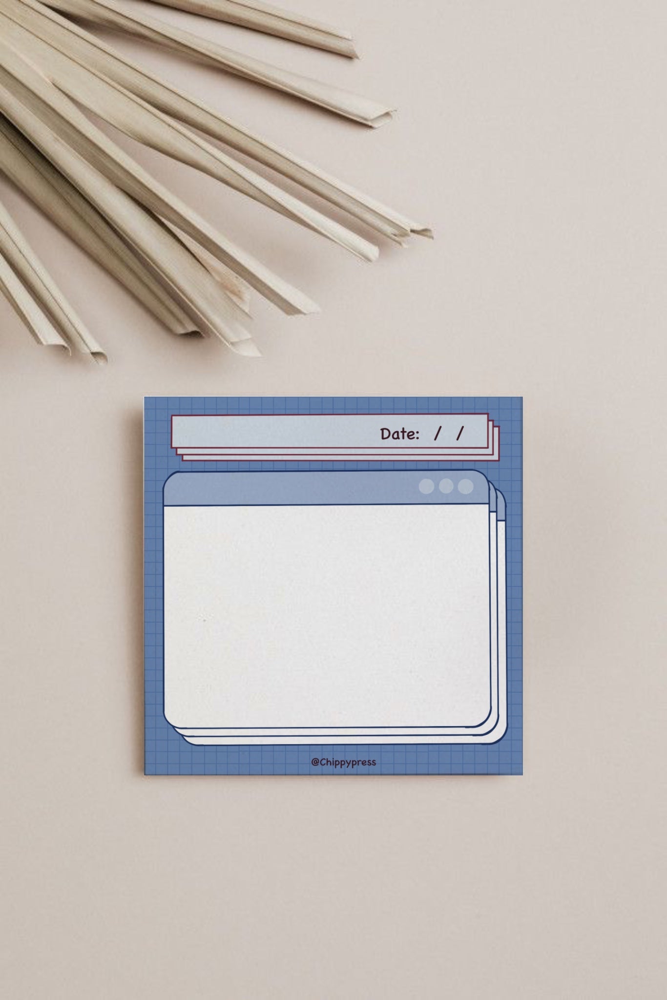 Blue window screen Memo Pad