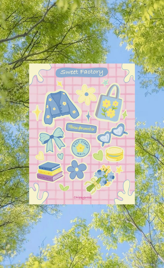 Sweet factory sticker sheet