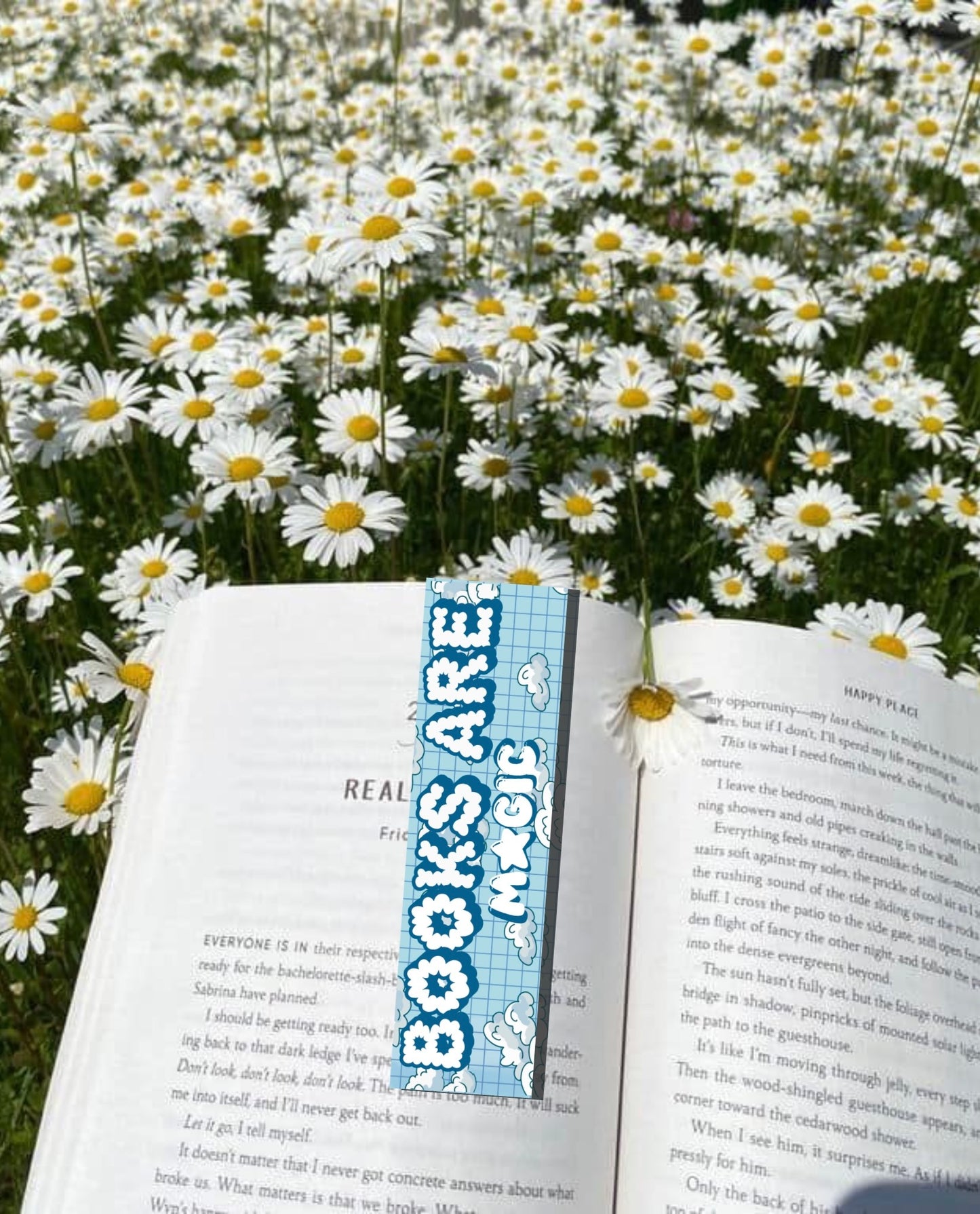 Books are magic cloud magnetic bookmark