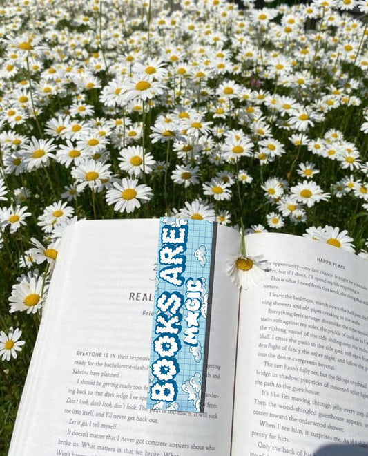 Books are magic cloud magnetic bookmark