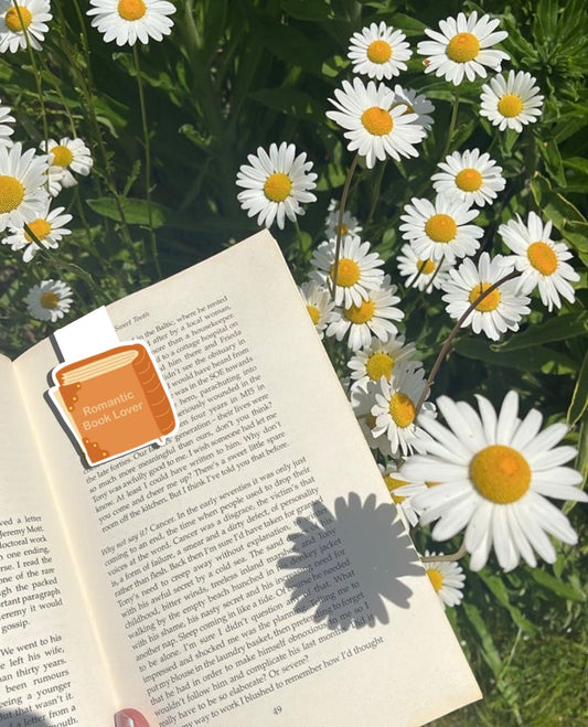 Romantic book lover magnetic bookmark