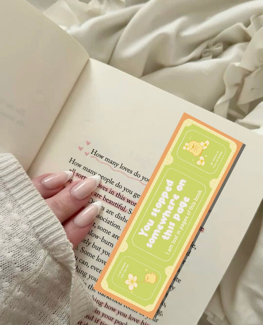 your pale yellow bookmark