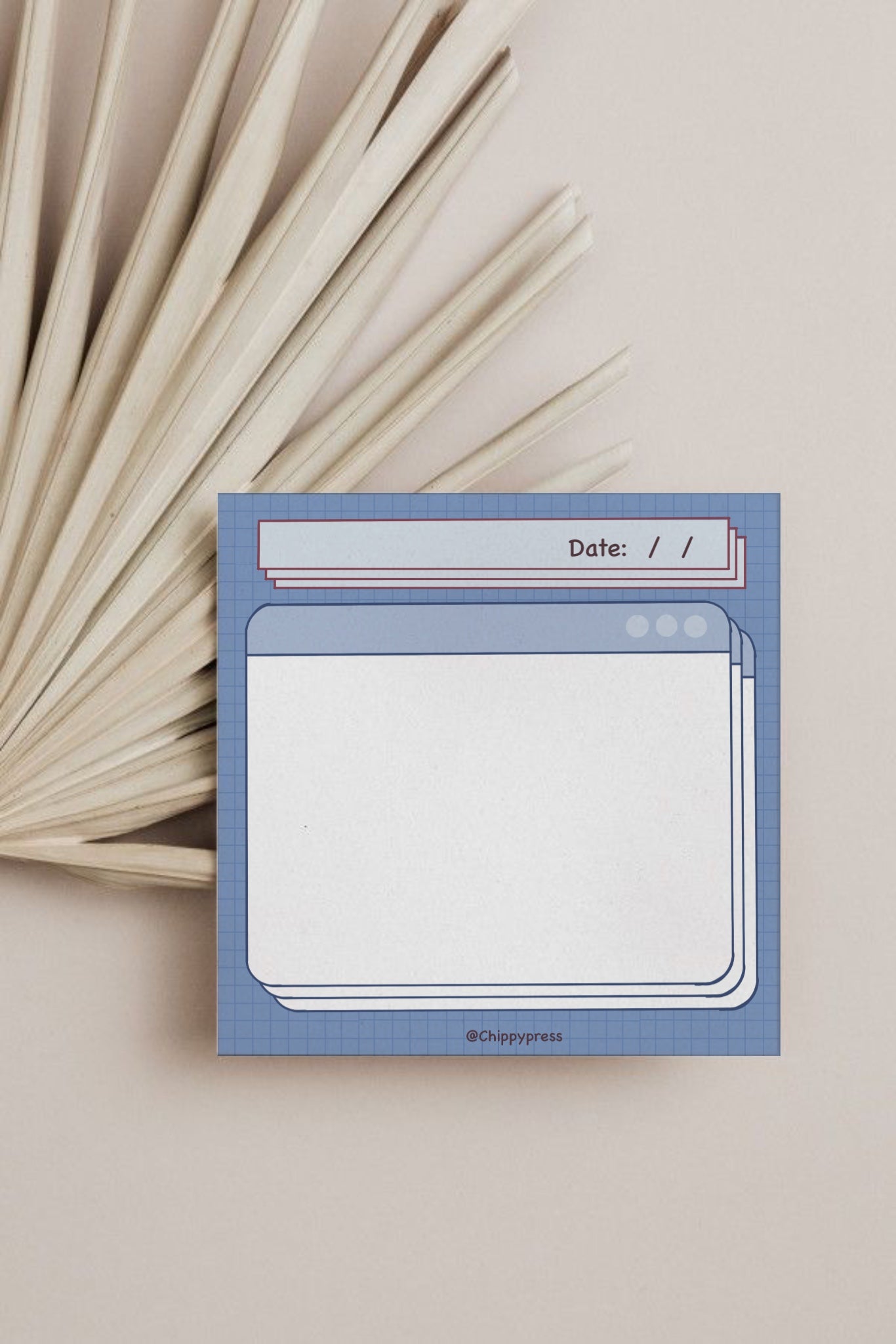 Blue window screen Memo Pad