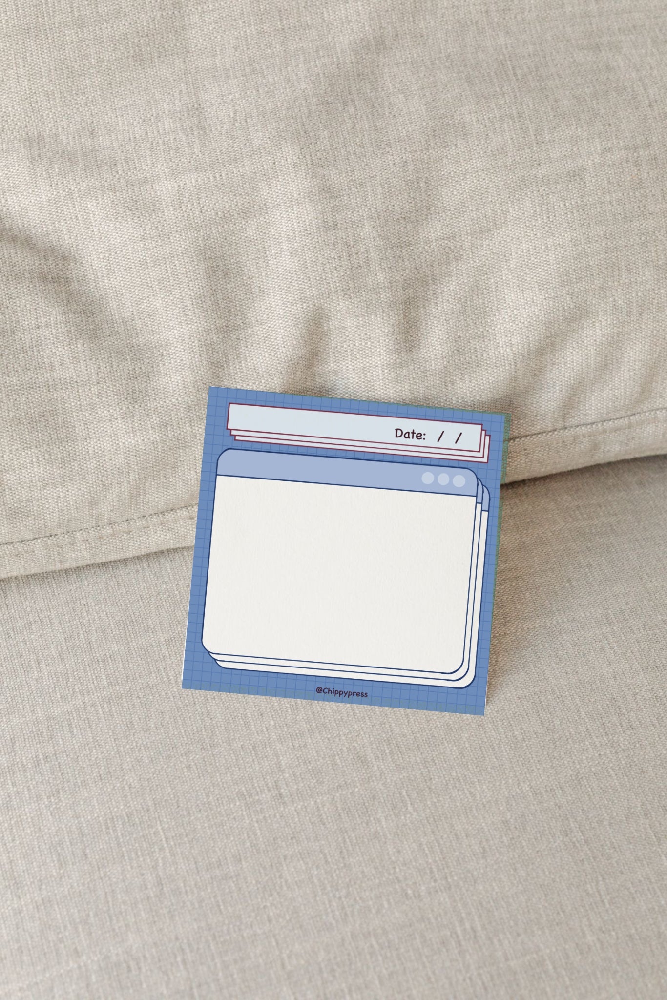 Blue window screen Memo Pad