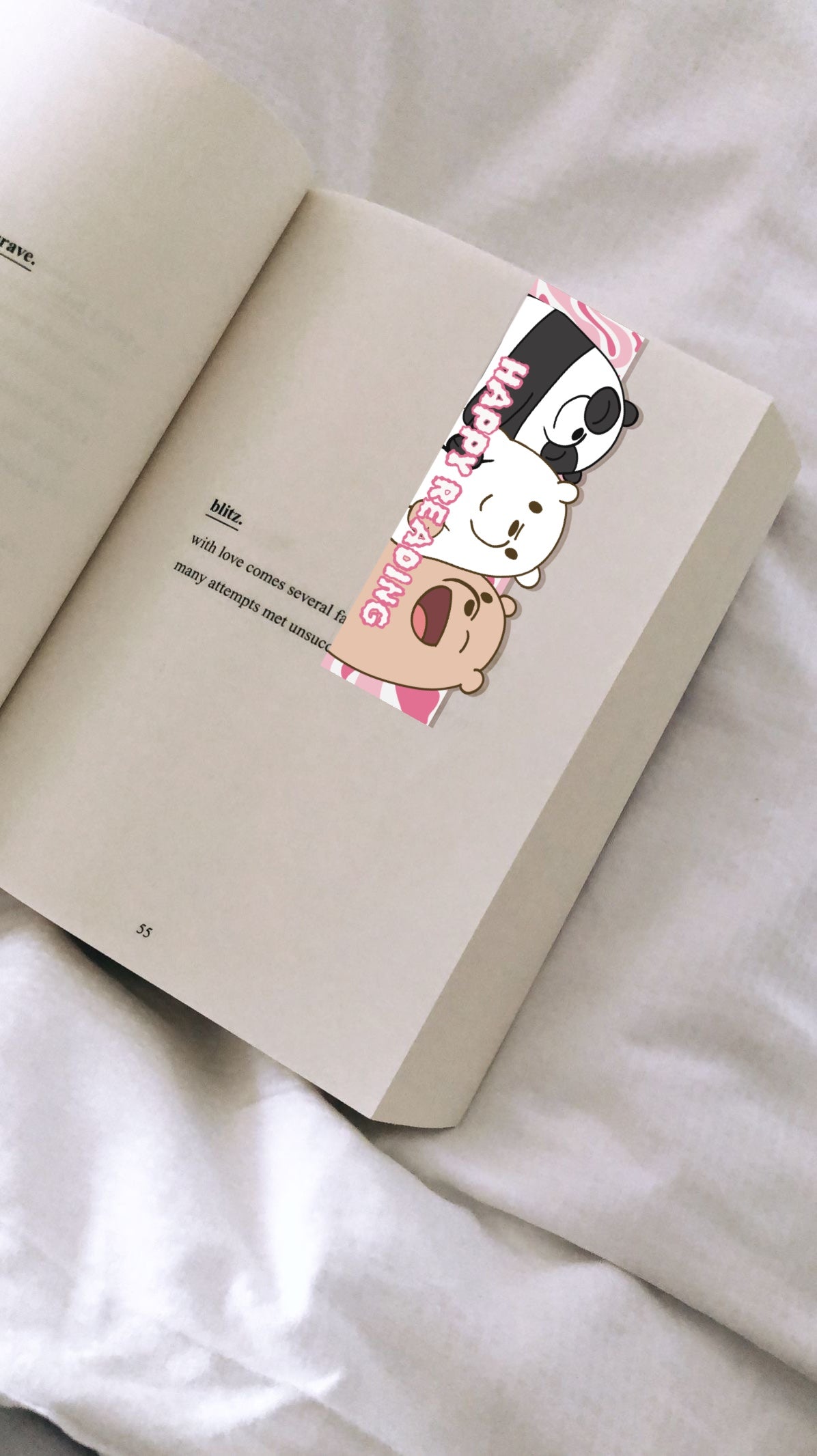 3 Bear friends Magnetic Bookmark