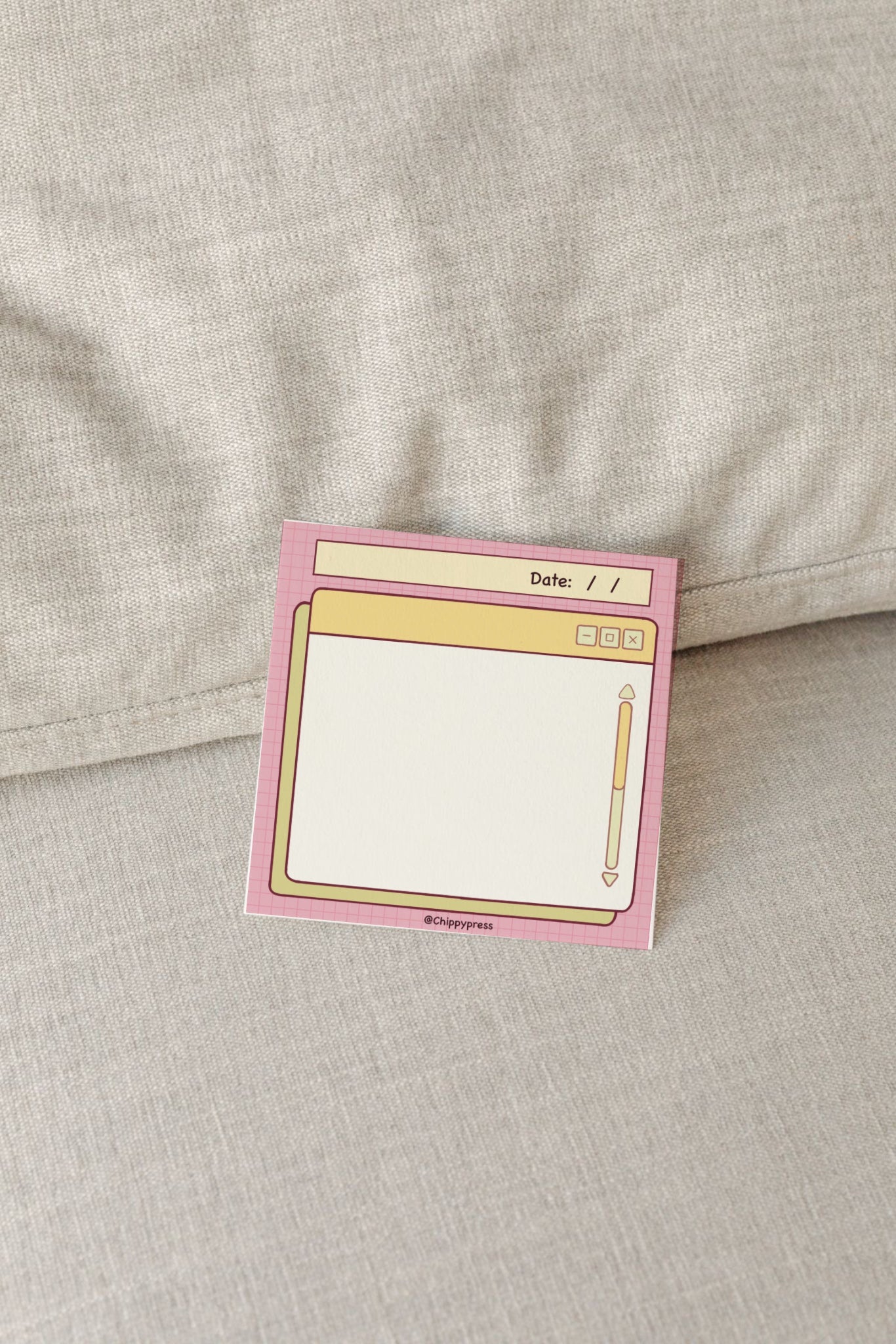 Pink window screen Memo Pad