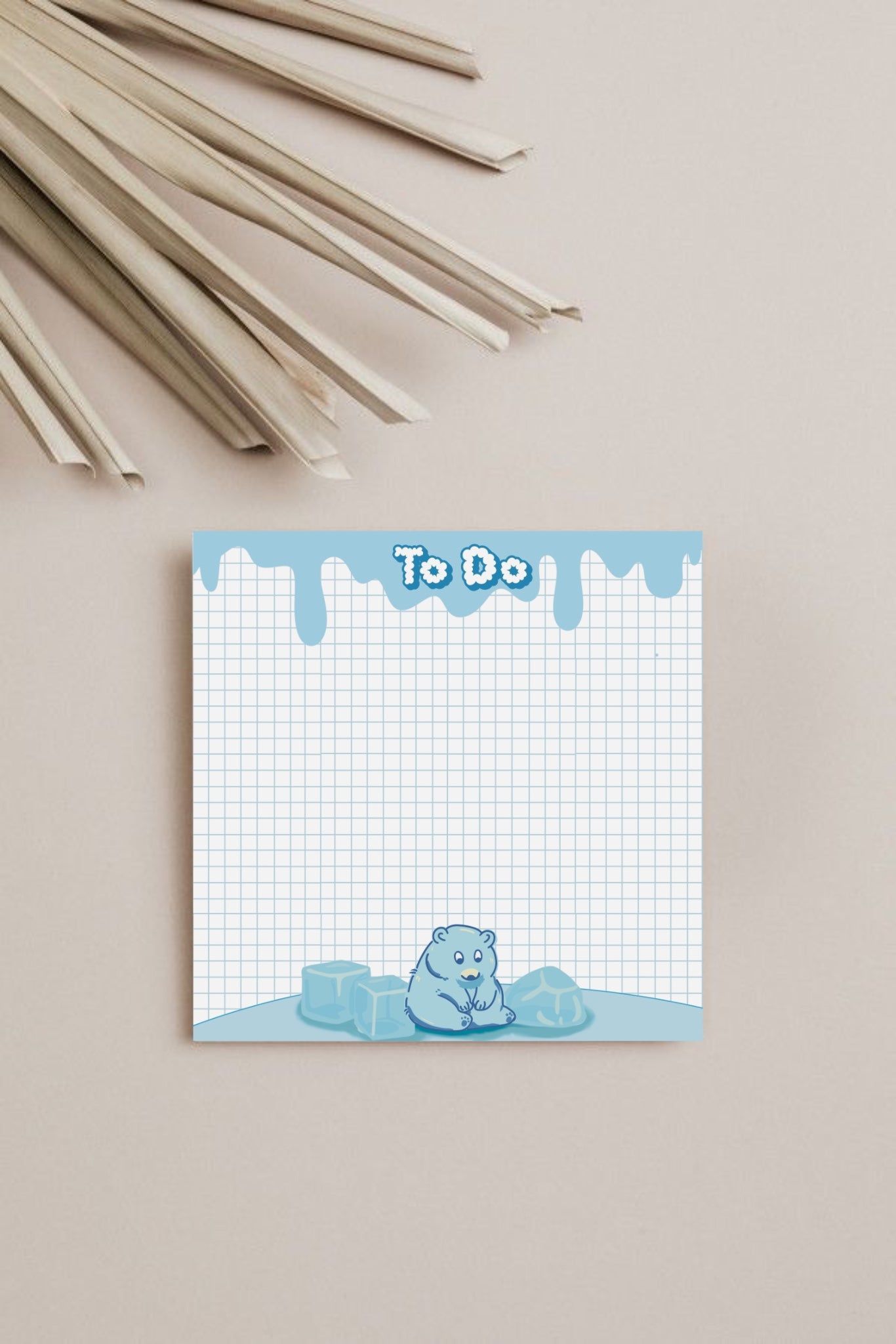 Polar bear in Snow magnetic notepad