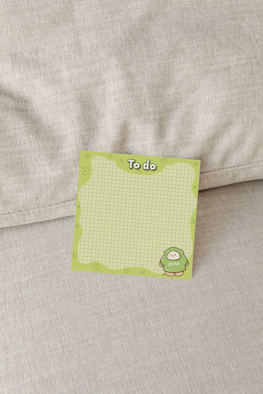 Polar bear in green magnetic note pad