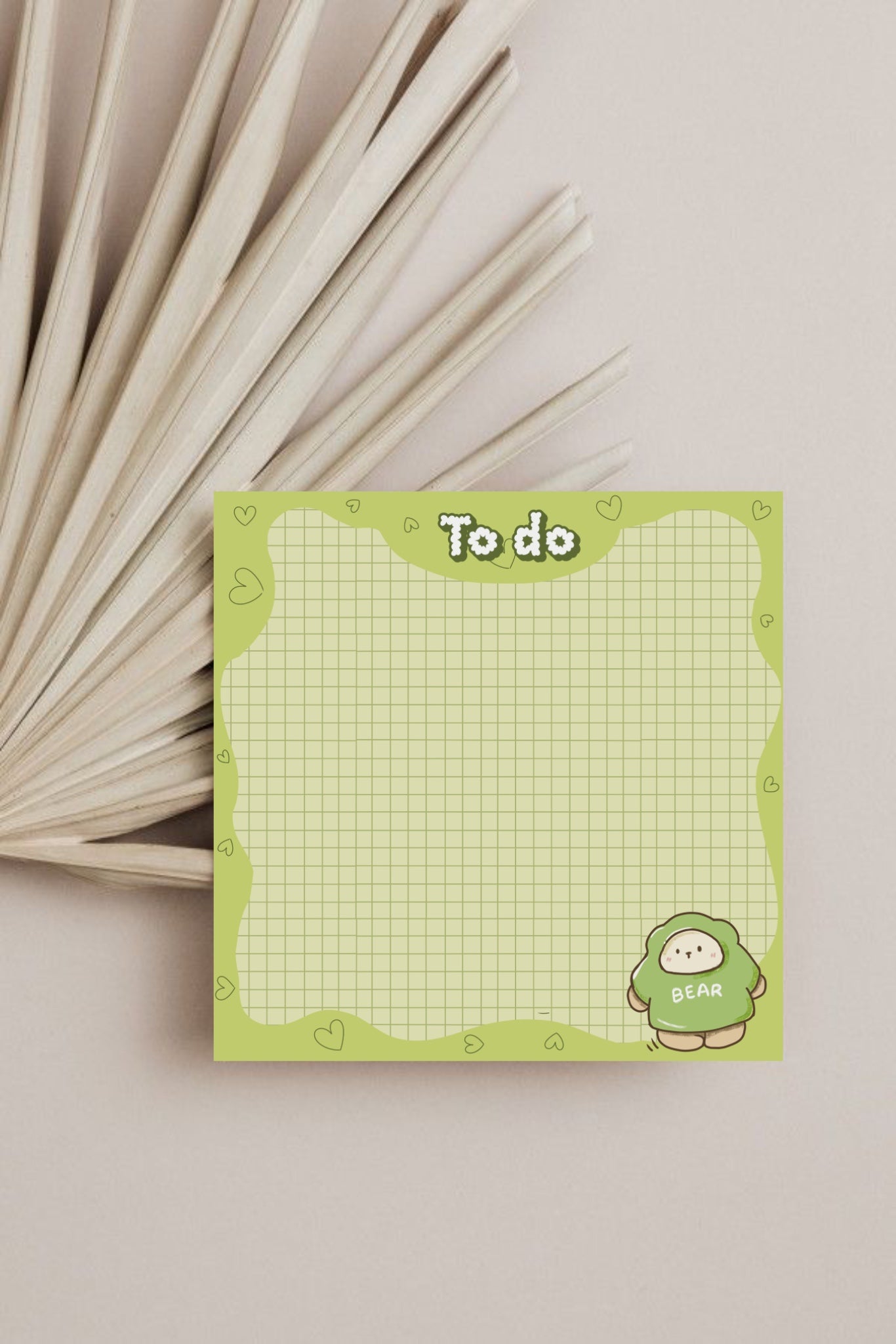 Polar bear in green magnetic note pad