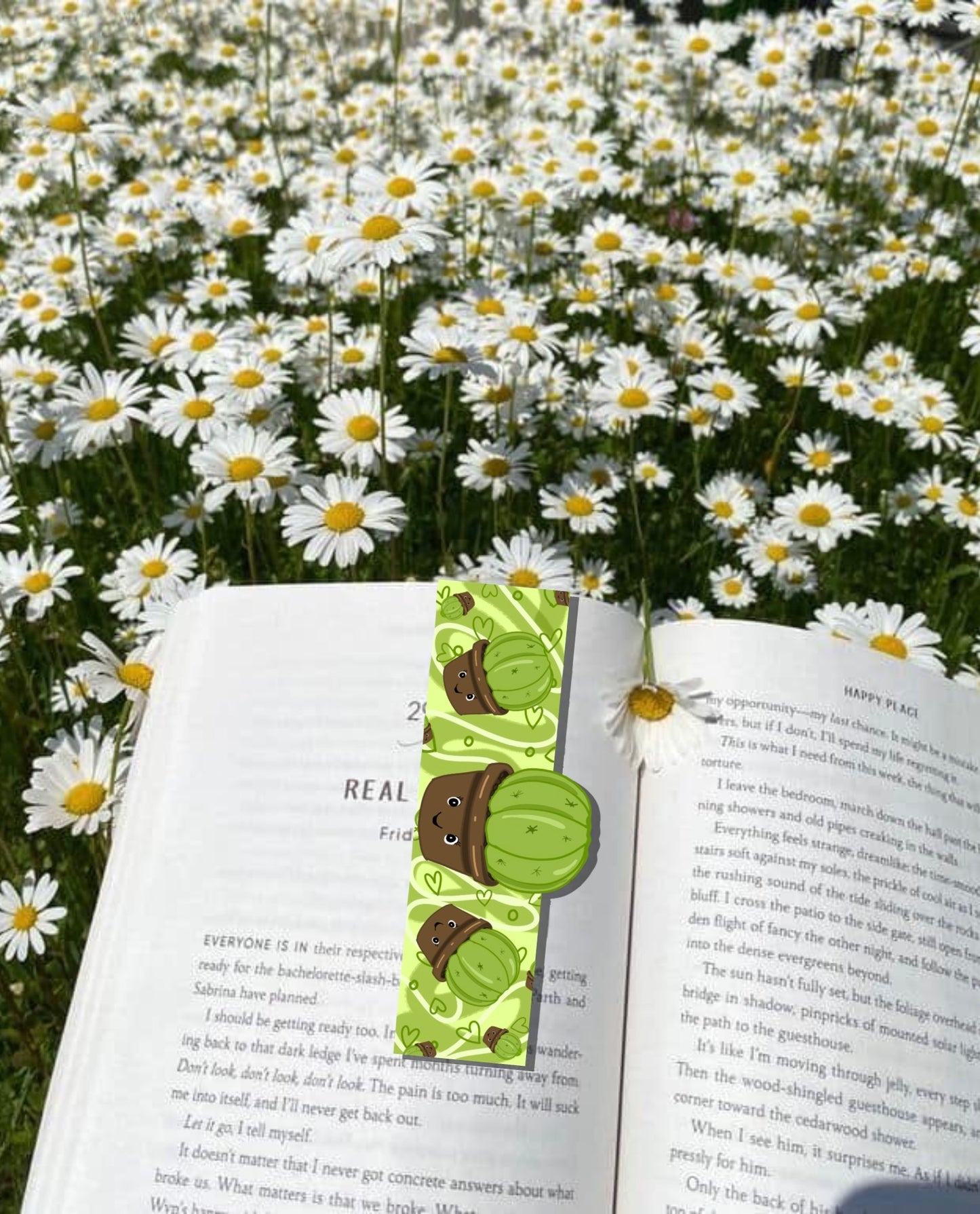 Cactus guy magnetic bookmark