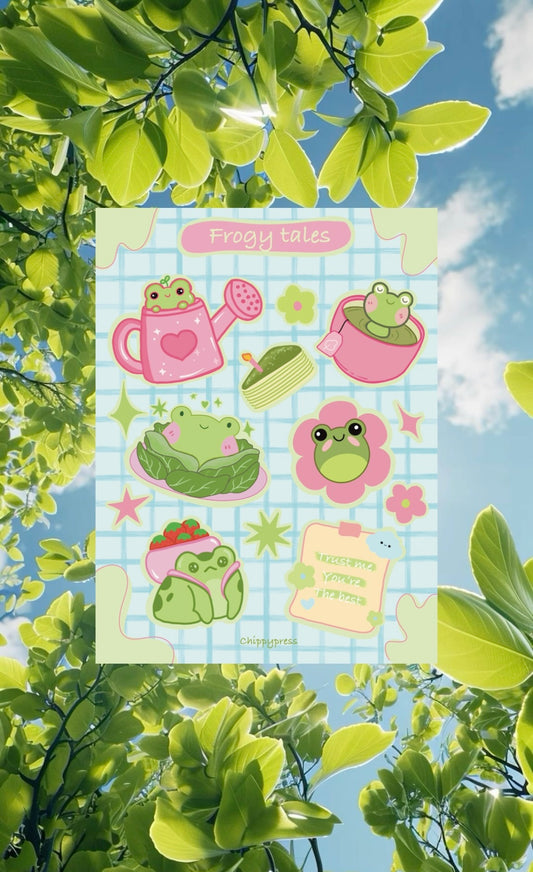 Frogy tales stickers sheet