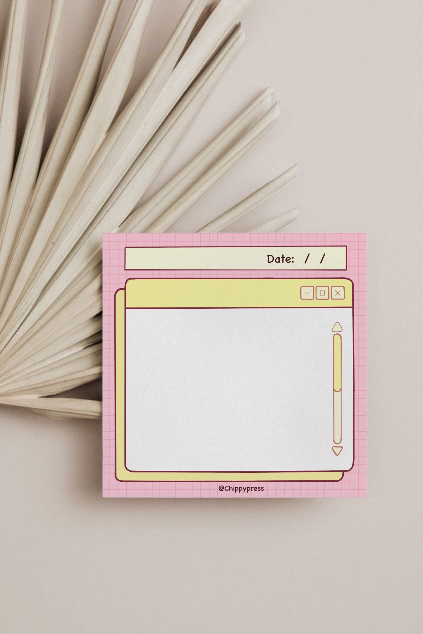 Pink window screen Memo Pad