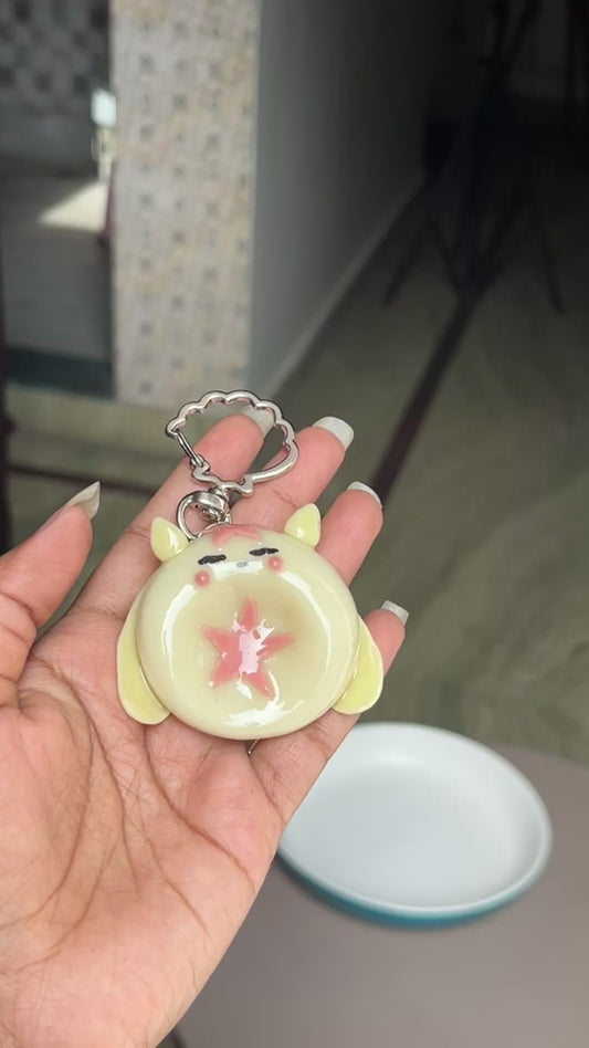 Butter bunny with star worry stone